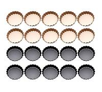 Booso 20 Moldes para Tartas con Molde Inferior ExtraíBle, Moldes para Tartas Redondos Antiadherentes de 4 Pulgadas, Adecuados para Pasteles, Postres Horneados, Etc.