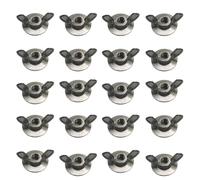 Booso 20 tuercas de mariposa para persianas de huracán, destornillador de tuerca de mariposa y tuercas de mariposa de 1/4-20