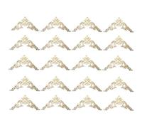 Booso 20piezas 15X15Cm Caucho Madera Tallada Esquina Apliques Onlay Exquisito Sin Pintar