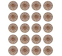 Booso 20X Tallada Tallado de Apliques Redondos de Madera para Mueble Gabinete Sin Pintar Molduras de Madera Calcomanía Estatuilla Decorativa