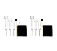 Booso 2X (128Hz, 256Hz, 512Hz) de Horquillas de Afinación, Horquillas de Afinación con Martillo de Reflejos para Chakras/Curación/Terapia de Sonido/Reparación de