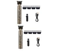 Booso 2X Afeitadora de Corte de Pelo para Hombres, Afeitadora Recargable, Afeitadora EléCtrica Vintage para Adultos, Afeitadora con Carga USB para el Hogar, BarberíA A