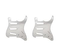 Booso 2X Espejo Golpeador de Guitarra 11 Agujeros SSS Placa de RasguñO de Guitarra con 22 Piezas de Tornillos de Golpeador para Accesorios de Guitarra FD A