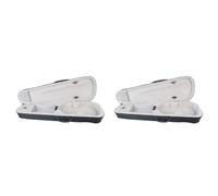 Booso 2X Estuche De ViolíN 4/4 TamañO Profesional Forma Triangular Estuche RíGido De ViolíN - Plata Dentro De Piezas De ViolíN