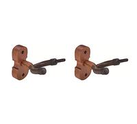 Booso 2X - Gancho de suspensión de violín para pared con soporte de para y (caoba)