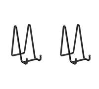 Booso 2X Soportes de Placa de 6 Pulgadas para Exhibición, de Metal, Soporte para Imagen, Placa Decorativa, Libro, Caballete para Fotos