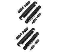 Booso 2X Tune-O- Juego de Puente y Cordal con Tachuelas para Guitarra EléCtrica ABR-1 Puente Estilo LP, Negro