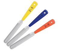 Booso 3-Pack Guitar Nut File Nut Slotting Files String Pillow Tool Double Face Guitar Nut Sloted Saddle File Luthier Guitar Steel Flete Nut File Guitarra Bajo Mandolina Herramienta de Reparación