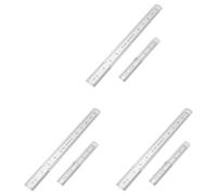 Booso 3 reglas de acero inoxidable de 30,5 cm + reglas de metal de 15,2 cm