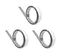 Booso 3 x Escala adhesiva de acero inoxidable de precisión para carpintería, cinta métrica autoadhesiva de metal con pegamento, B-100 cm
