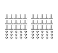 Booso 30 tornillos de repuesto de ranura en T, tornillos M8 x 20, tornillos de riel A2-70 tuercas de pista con 15 tuercas de brida