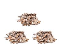 Booso 300 botones de madera con forma de tijeras para máquina de coser para ropa de niños, botón decorativo para álbumes de recortes