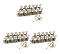 Booso 3X Clavijas de Afinación de Guitarra Acústica de 12 Cuerdas Cabezales de Máquina Cromados 6L 6R Piezas Accesorio de Instrumentos de Guitarra Acústica