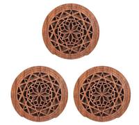 Booso 3X Guitarra de Madera Tapa del Orificio de Sonido de la Boca BúFer de Retroalimentación en Bloque de Madera de Caoba para Guitarras Folk AcúSticas EQ, Estilo 1