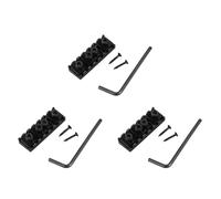 Booso 3X Tuerca de Bloqueo de 7 Cuerdas Tuerca de Guitarra Eléctrica Trémolo Bridge 48Mm (Negro)