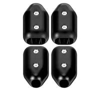 Booso 4 abrazaderas de cuerda de 5/8 pulgadas, abrazadera de cuerda reutilizable grande de plástico negro, abrazadera de conector de cuerda adecuada para cuerda de nailon de 11-12 mm