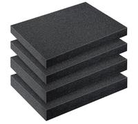 Booso 4 almohadillas de espuma de poliuretano cortables, hojas de espuma para manualidades, caja de herramientas, inserto de espuma para estuches, relleno de embalaje