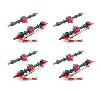 Booso 4 ejes completos delanteros y traseros de coche RC para MN D90 D91 D96 D99S MN90 MN96 MN99 MN99S 1/12 piezas de actualización de coche RC, negro