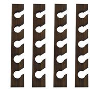 Booso 4 ganchos de madera para sombreros de béisbol para gorras de béisbol, organizador de madera con estante de exhibición de imitación de color nogal