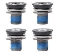 Booso 4 tornillos de eje central de bicicleta a prueba de polvo, tornillo de eje central, placa de dientes, tornillo de montaje de manivela