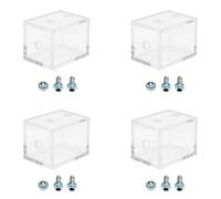 Booso 4 unidades de 200 ml de acrílico para tanque de agua, refrigeración, radiador, PC, CPU, bloque de agua, transparente