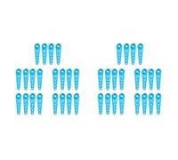 Booso 40 bocinas de brazo servo de dirección de metal de 37 mm 25T para piezas de oruga de coche RC, color azul