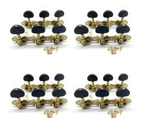 Booso 4X Clavijas de AfinacióN de Cuerdas de Guitarra CláSica Izquierda Derecha Claves de Afinadores de Cabezales de MáQuina Accesorios de Guitarra Profesional 3L3R, Negro