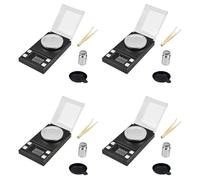 Booso 4X Escala Digital de Miligramos 100G / 0.001G, Escala de de Mini Quilates de Alta Precisión para BáScula de Bolsillo con Peso de Calibración