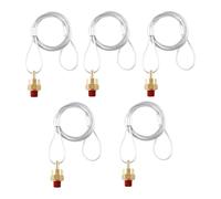 Booso 5 conectores de tapón de válvula de drenaje de tanque de aire con cable de 60 pulgadas, cable de válvula de drenaje de compresor de aire para semirremolques A