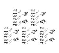 Booso 50 Botones de Correa de Metal Terminales con Tornillos de Montaje para Guitarra AcúStica EléCtrica, Bajo, Ukelele