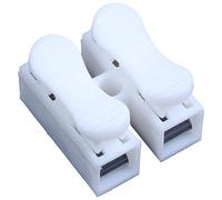 Booso 50 conectores CH2 de resorte rápido para cable de abrazadera de cable conector de bloque de terminales para tira de luz LED