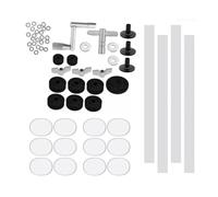 Booso 50 fundas de soporte para platillos de fieltros con base de arandela de platillo, tuercas de ala, piezas de repuesto para tambor de platillos