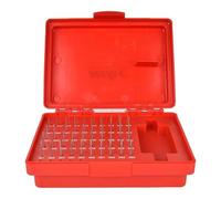 Booso 50 medidores de pin, M0-0.011-0.060 pulgadas, juego de calibradores de pines de acero de 0.0002 pulgadas