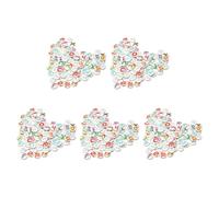 Booso 500 botones de costura de madera con letras pintadas mixtas para álbumes de recortes