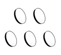Booso 5piezas 10X Maquillaje Espejo De Aumento Espejo Con Dos Ventosas Maquillaje Herramientas Espejo Redondo Espejo Grande Diez Veces De Aumento Negro
