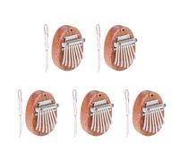 Booso 5X 8 Teclas Mini Kalimba Exquisito Dedo Pulgar Piano Marimba Musical Buen Accesorio Colgante Regalo
