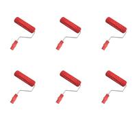 Booso 6 rodillos de pintura de piel de cocodrilo en relieve de 7 pulgadas con mango para decoración de pared