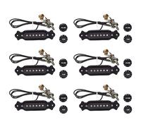 Booso 6X Pre-Cable 6 Cuerdas Simples Pick-Up Carrete Arnés con Volumen y Tarros de Tono para Cigarro Eléctrico Caja de Guitarra Cigarro Eléctrico Caso de Guitarra
