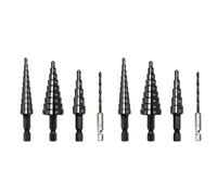 Booso 8 brocas rectas HSS de 3-12 4-12 4-20 mm HSS para taladro helicoidal de nitruro para madera, metal, herramientas de perforación de núcleo