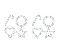 Booso 8 Piezas Marcos Alambre NavideñO, Anillo Verde con Forma Pentagrama 12 Pulgadas para Arte en el Hogar, Manualidades, DecoracióN Fiesta DIY