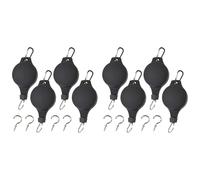 Booso 8 poleas de gancho para plantas con 8 ganchos de techo para colgar plantas, perchas retráctiles para plantas al aire libre