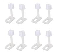 Booso 8 tornillos de plástico para asiento de inodoro, fijaciones para asientos de inodoro, bisagras, herramientas de reparación, tipo y tamaño: 5 4,4 x 2,4 cm