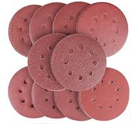 Booso 80 discos de lijado, grano 40, 60, 80, 100, 120, 150, 180, 240, 320, 400, papel de lija de 8 agujeros surtidos para lijadora orbital aleatoria