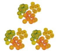 Booso 90X Rodajas de LimóN Artificial, Fruta Artificial, Mini Rodajas de LimóN, Modelo de Fruta Falsa de Plástico, DecoracióN de Fiesta y Boda