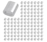 Booso Abrazadera de alambre de aluminio de doble agujero de 2 mm, 400 unidades