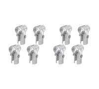 Booso Abrazadera en T de riel final de 1-3/8 pulgadas x 1-3/8 pulgadas, abrazadera en T de acero galvanizado, abrazadera de riel final para tubo OD de 1-3/8 pulgadas, paquete de 8