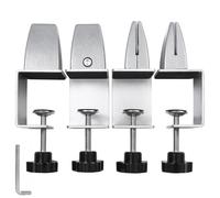 Booso Abrazadera protectora de estornudos resistente para panel de 1/8 a 1 pulgada de grosor, abrazaderas de soporte de división de escritorio, soporte divisor de escritorio