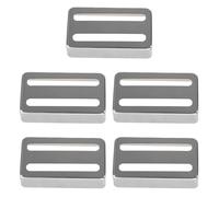 Booso Accesorios de de Guitarra 5 Pieza Guitarra Duradera Tapa de Humbucker de Dos Líneas para Partes de Guitarras Eléctricas, Plateado