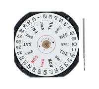 Booso Accesorios de reloj VX33E Movimiento VX33 Pin Doble Calendario Ventana Movimiento de cuarzo sin pilas, Como se muestra en la imagen.