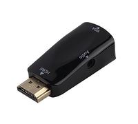 Booso Adaptador 1080P macho a VGA hembra, convertidor de vídeo, cable de salida de audio de 3,5 mm, color negro